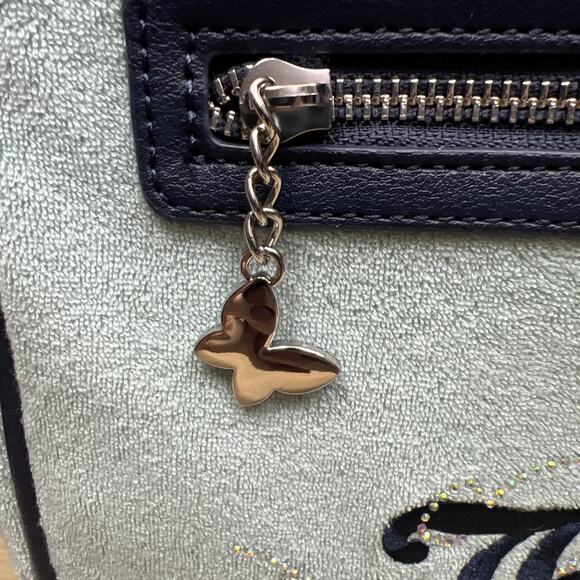 Juicy Couture Wingin It Backpack w/ Matching Coin Bag Pastel Turquoise Butterly main image 10